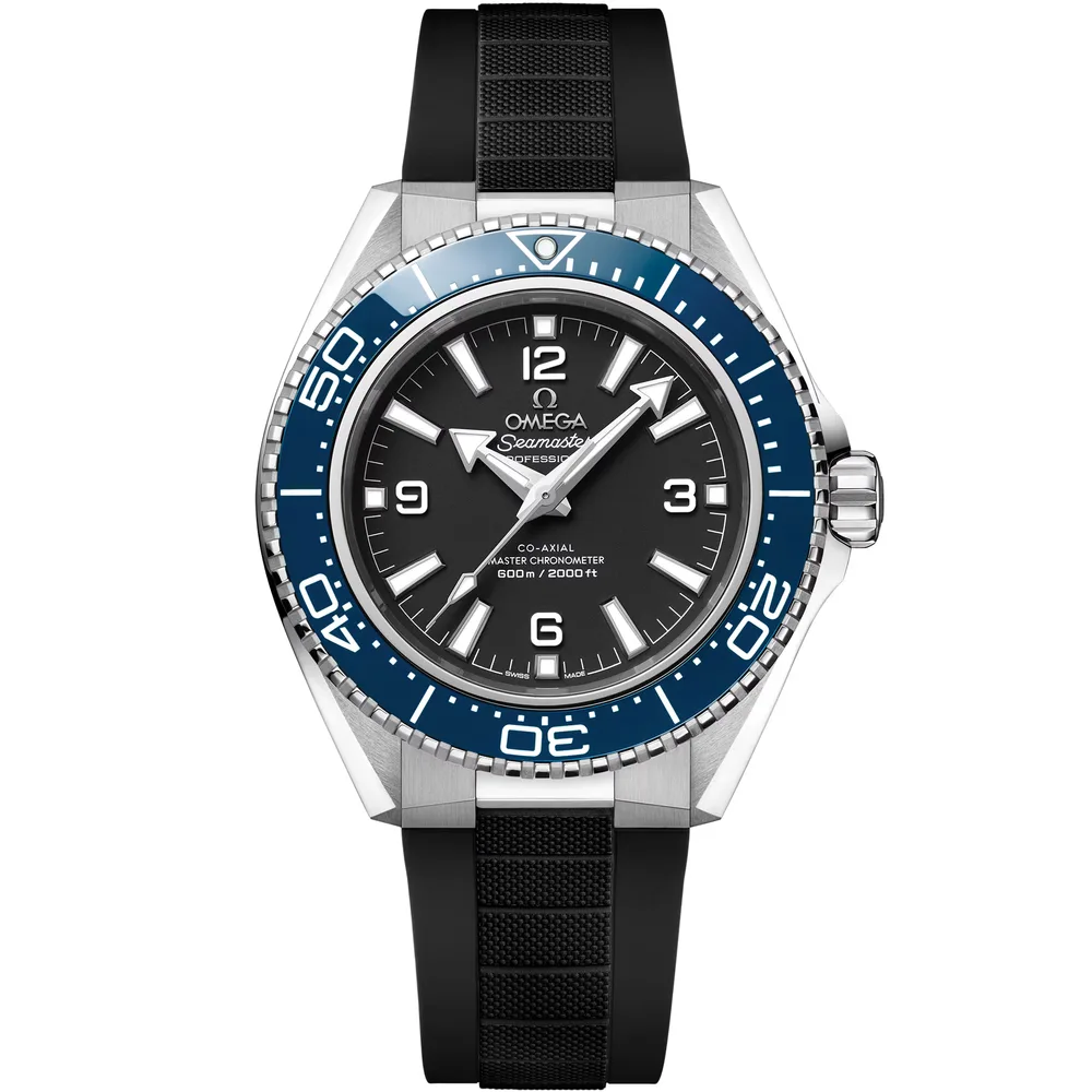 Omega Seamaster Planet Ocean 600M 42 mm, steel on rubber strap