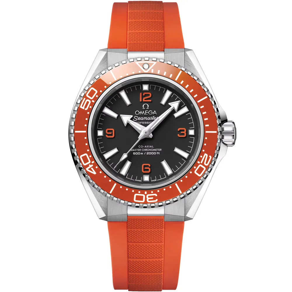 Omega Seamaster Planet Ocean 600M 42 mm, steel on rubber strap