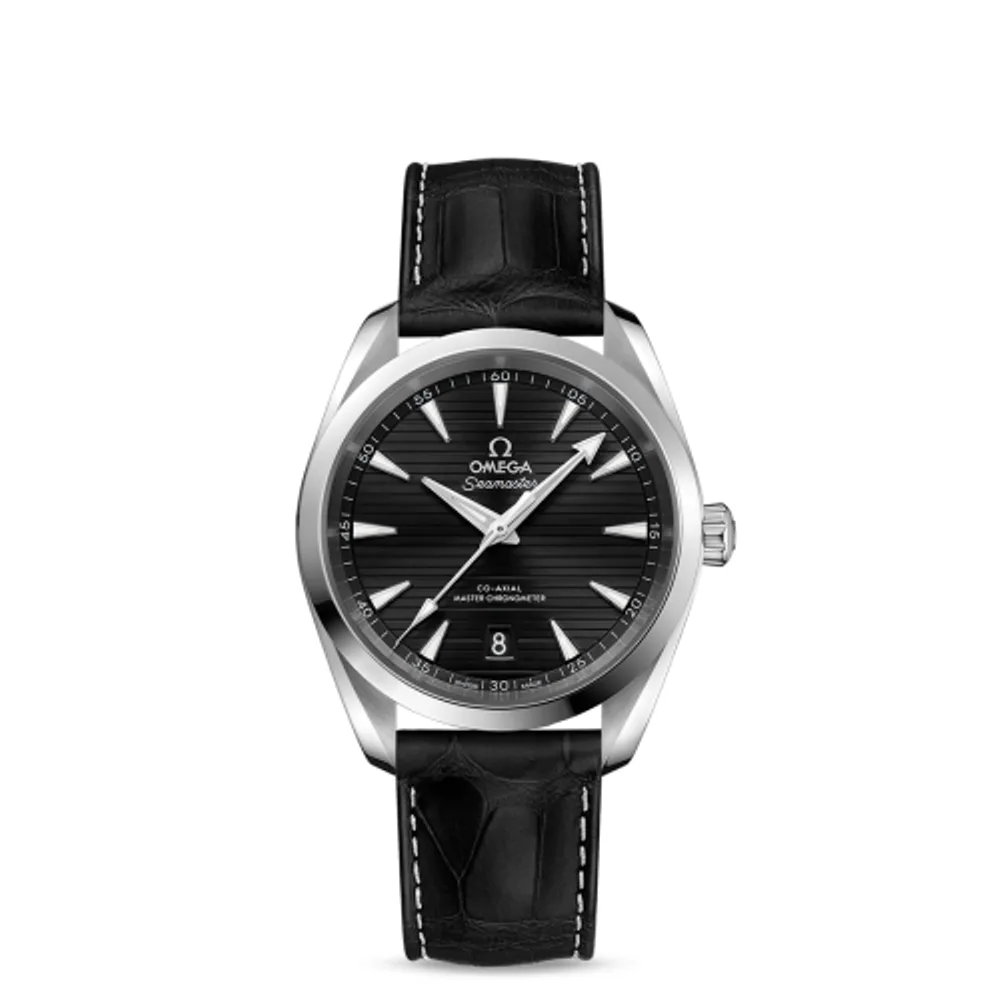 Omega Seamaster Aqua Terra 150M Master Chronometer 38 Stainless Steel / Black / Alligator