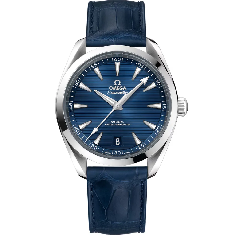 Omega Seamaster Aqua Terra 150M 41 mm, steel on leather strap
