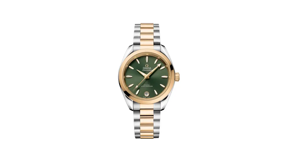 Omega Seamaster Aqua Terra Shades 34 mm, steel ‑ Moonshine™ gold on steel ‑ Moonshine™ gold