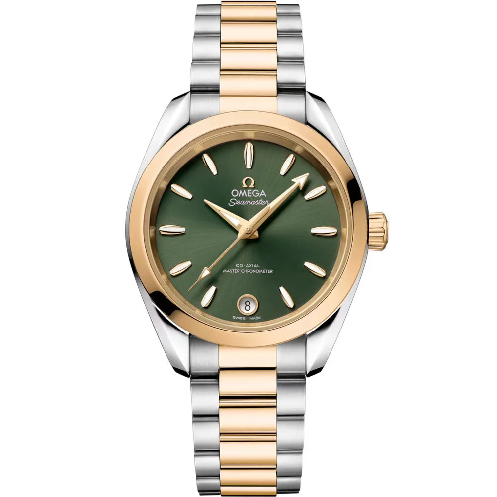 Omega Seamaster Aqua Terra Shades 34 mm, steel ‑ Moonshine™ gold on steel ‑ Moonshine™ gold