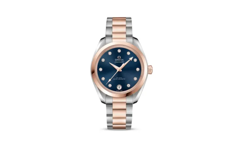 Omega Seamaster Aqua Terra 150M Master Chronometer 34 Stainless Steel / Sedna Gold / Blue / Bracelet