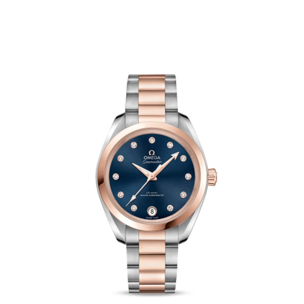 Omega Seamaster Aqua Terra 150M Master Chronometer 34 Stainless Steel / Sedna Gold / Blue / Bracelet