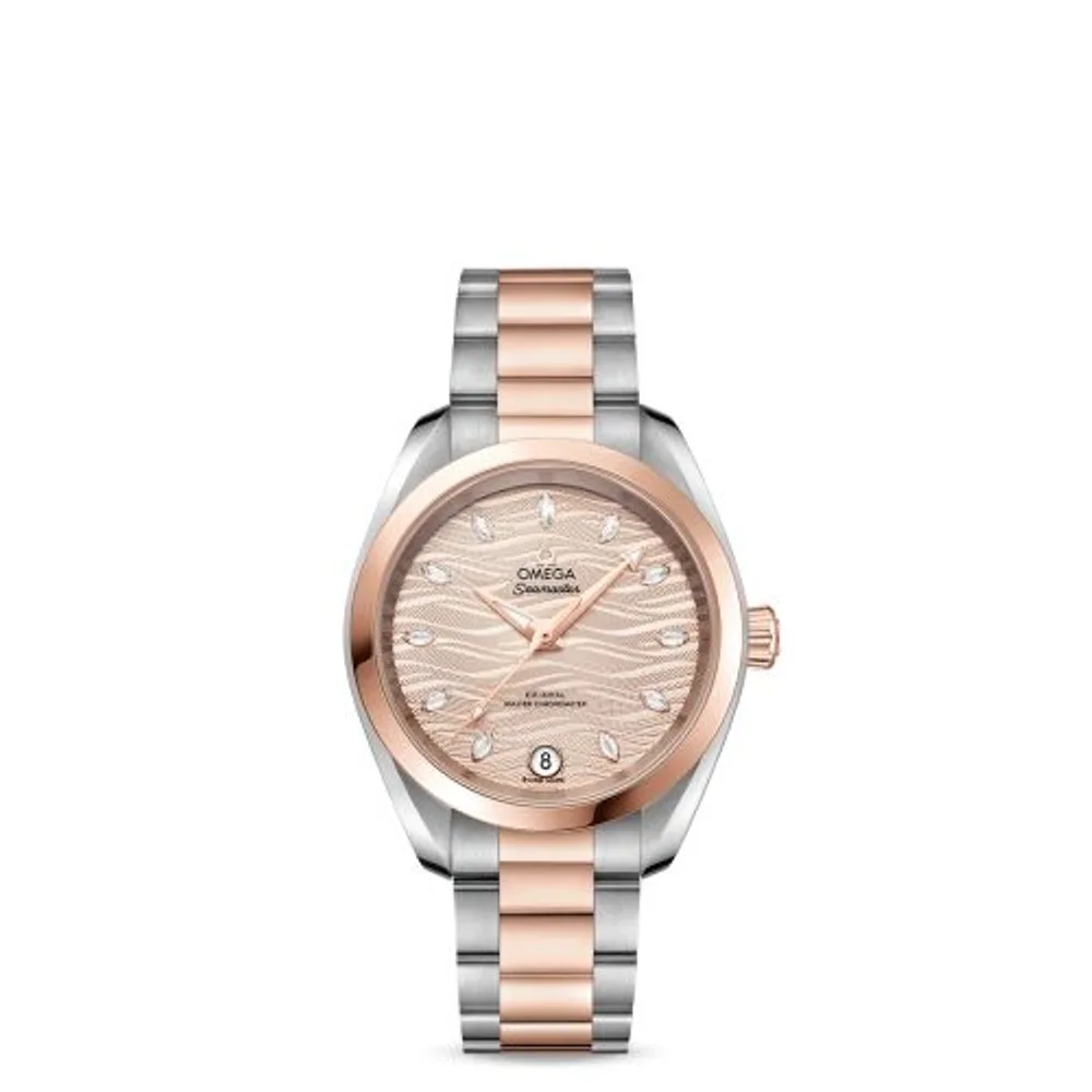 Omega Seamaster Aqua Terra 150M Master Chronometer 34 Stainless Steel / Sedna Gold / Grey - Diamond / Bracelet