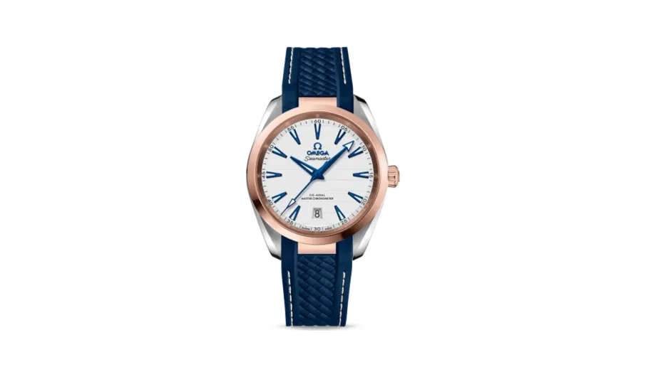 Omega Seamaster Aqua Terra 150M Master Chronometer 38 Stainless Steel / Sedna Gold / Silver / Rubber