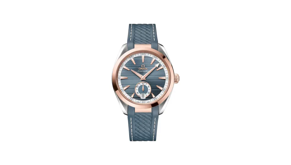 Omega Seamaster Aqua Terra 150M 41 mm, steel ‑ Sedna™ gold on rubber strap