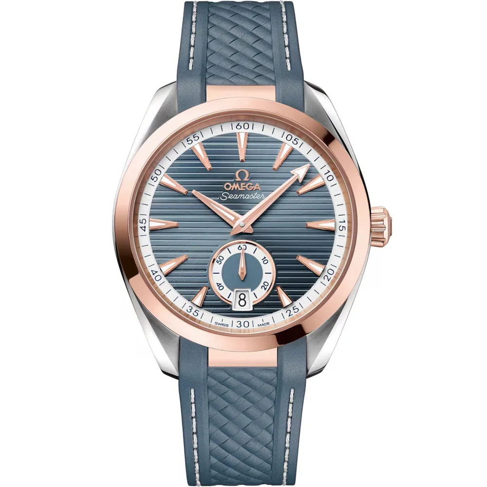 Omega Seamaster Aqua Terra 150M 41 mm, steel ‑ Sedna™ gold on rubber strap