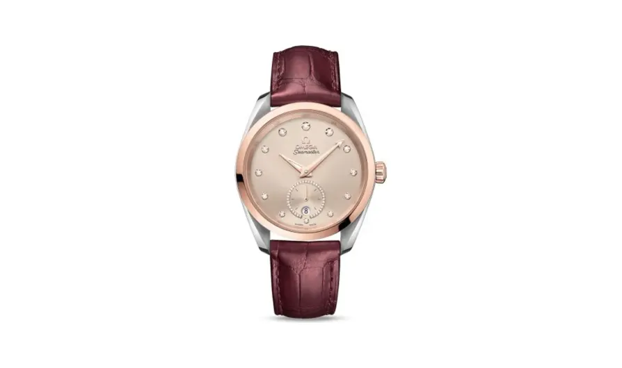 Omega Seamaster Aqua Terra 150M Master Chronometer Small Seconds 38 Stainless Steel / Sedna Gold / Sand - Diamond / Alligator