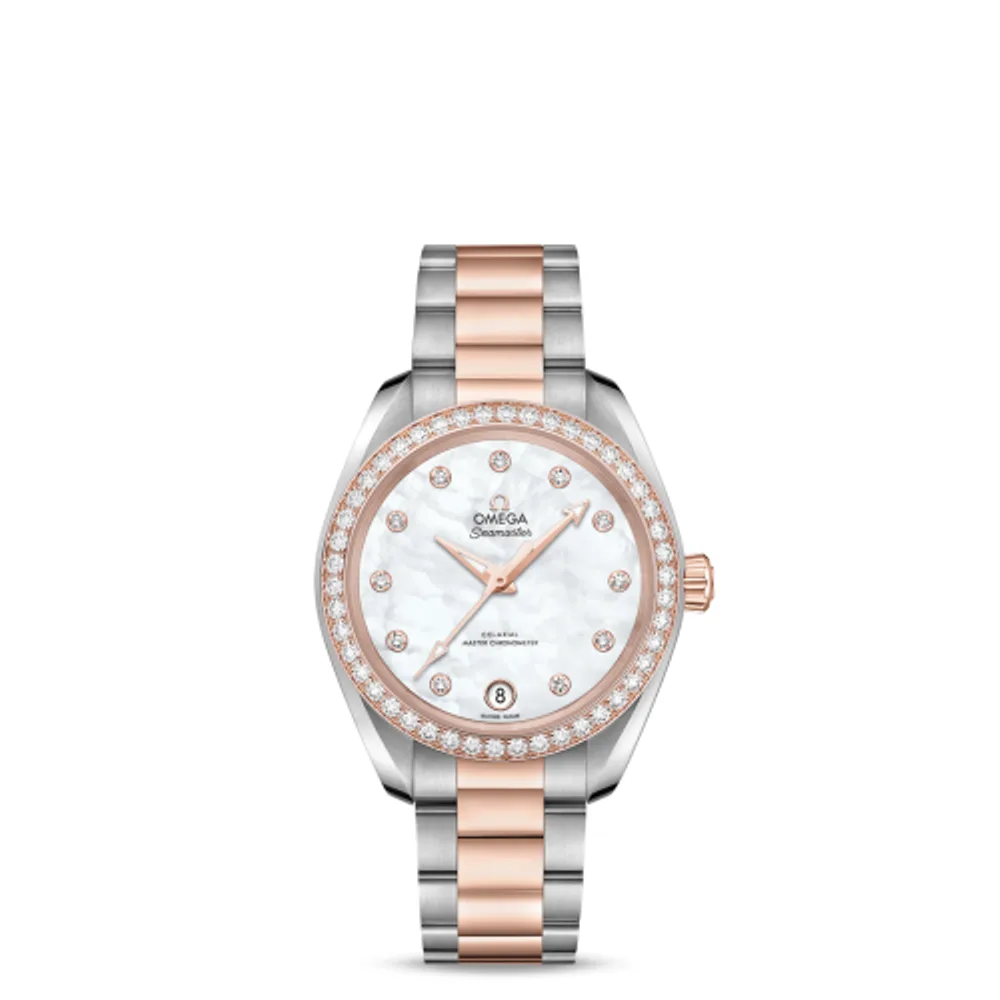 Omega Seamaster Aqua Terra 150M Master Chronometer 34 Stainless Steel / Sedna Gold / Diamond / MOP / Bracelet