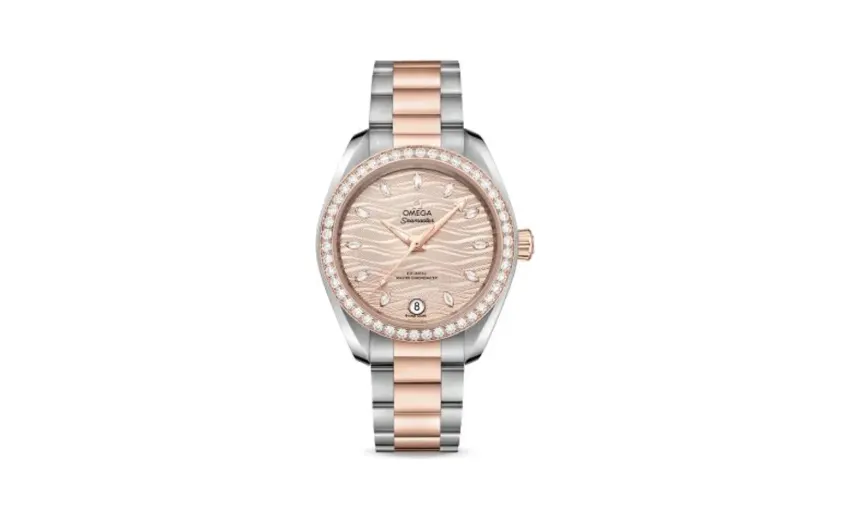 Omega Seamaster Aqua Terra 150M Master Chronometer 34 Stainless Steel / Sedna Gold / Diamond / Grey - Diamond / Bracelet