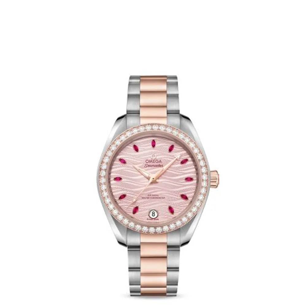 Omega Seamaster Aqua Terra 150M Master Chronometer 34 Stainless Steel / Sedna Gold / Diamond / Pink - Ruby / Bracelet