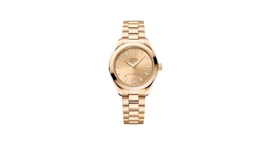 Omega Seamaster Aqua Terra 150M 30 mm, Moonshine gold on Moonshine gold