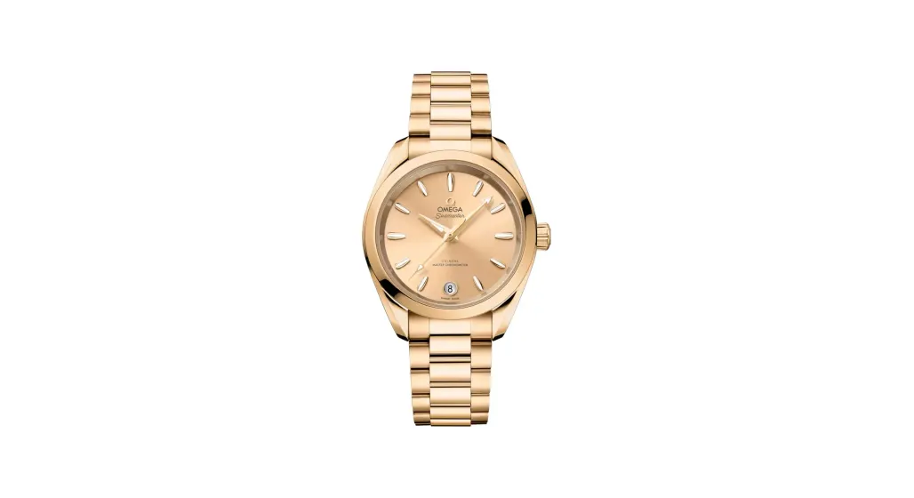Omega Seamaster Aqua Terra Shades 34 mm, Moonshine™ gold on Moonshine™ gold