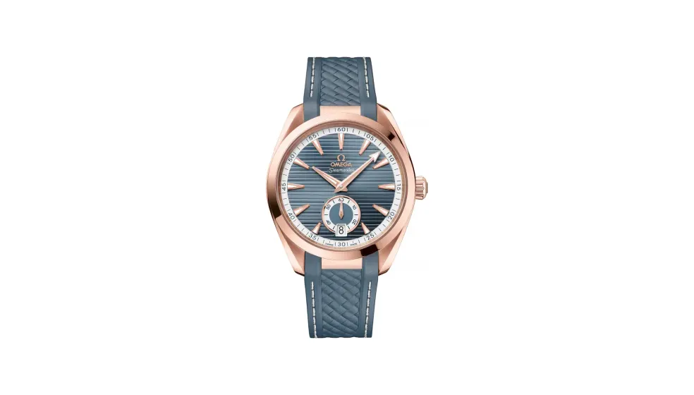 Omega Seamaster Aqua Terra 150M 41 mm, Sedna™ gold on rubber strap