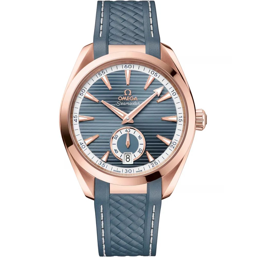 Omega Seamaster Aqua Terra 150M 41 mm, Sedna™ gold on rubber strap