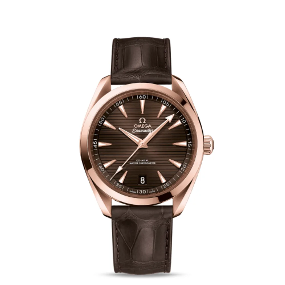 Omega Seamaster Aqua Terra 150M Master Chronometer 41 Sedna Gold / Brown / Alligator