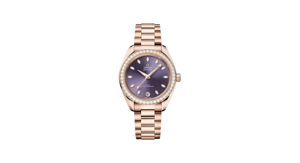Omega Seamaster Aqua Terra Shades 34 mm, Sedna™ gold on Sedna™ gold