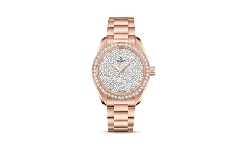 Omega Seamaster Aqua Terra 150M Master Chronometer 34 Sedna Gold / Diamond / Snow Diamond / Bracelet