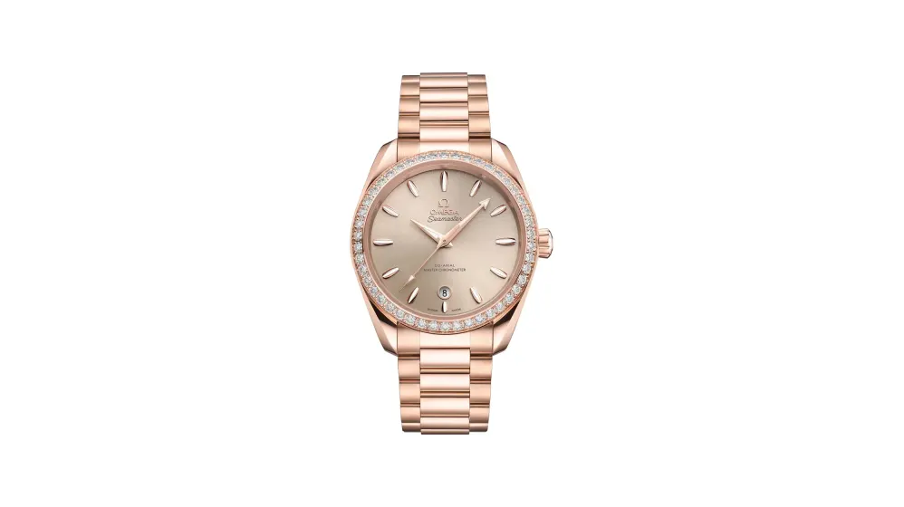 Omega Seamaster Aqua Terra Shades 38 mm, Sedna™ gold on Sedna™ gold