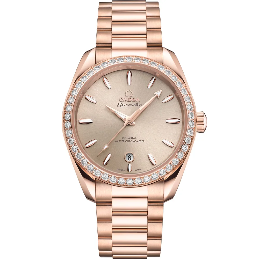 Omega Seamaster Aqua Terra Shades 38 mm, Sedna™ gold on Sedna™ gold
