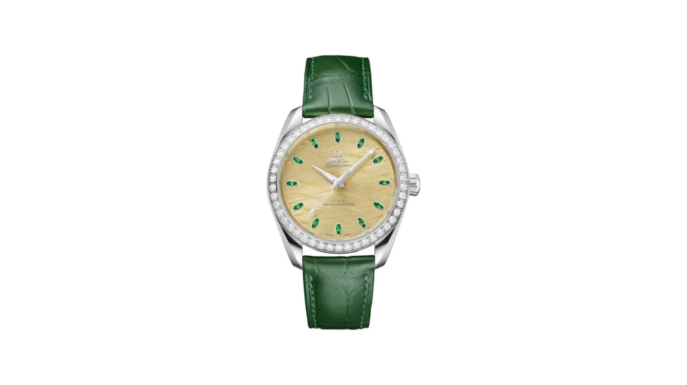 Omega Seamaster Aqua Terra 150M 38 mm, Canopus Gold™ on alligator
