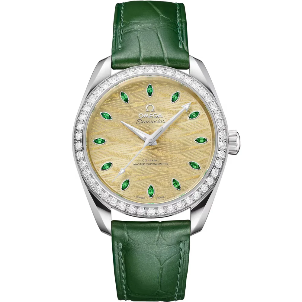 Omega Seamaster Aqua Terra 150M 38 mm, Canopus Gold™ on alligator