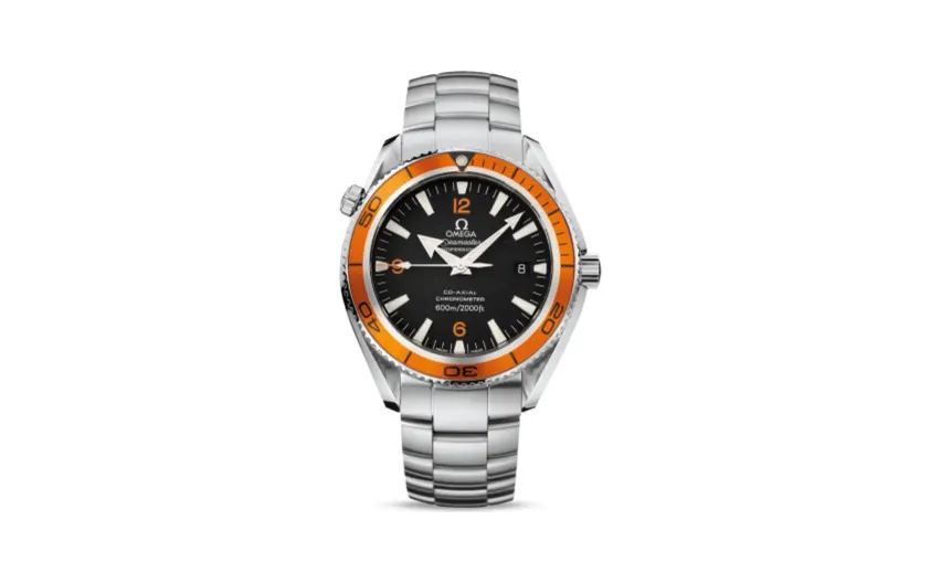 Omega Seamaster Planet Ocean 600M Co-Axial 42 Stainless Steel / Orange / Bracelet