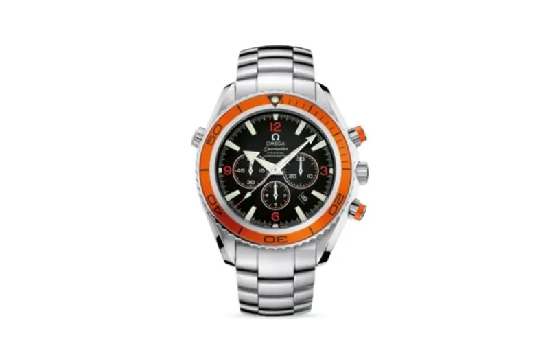 Omega Seamaster Planet Ocean 600M Co-Axial 45.5 Chronograph Stainless Steel / Orange / Bracelet