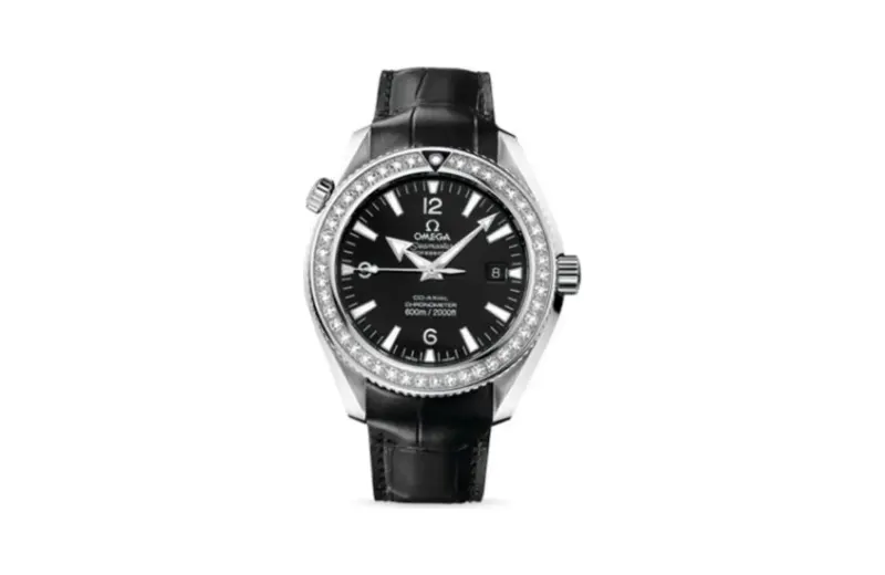 Omega Seamaster Planet Ocean 600M Co-Axial 42 Stainless Steel / Diamond / Black / Alligator