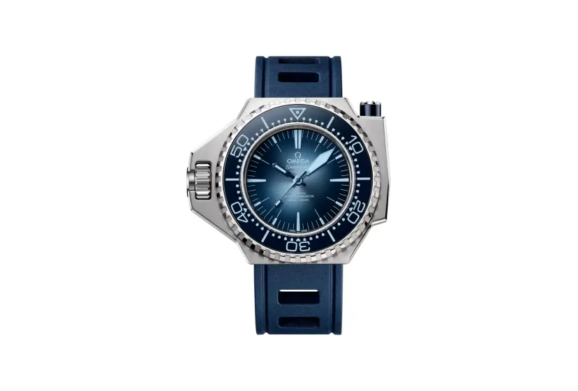 Omega Summer Blue Seamaster Ploprof 1200M 55 x 45 mm, O-MEGASTEEL on rubber strap