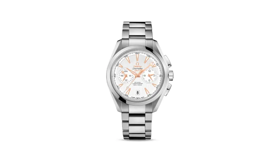 Omega Seamaster Aqua Terra 150M Co-Axial 43 GMT Chronograph Stainless Steel / Silver / Bracelet