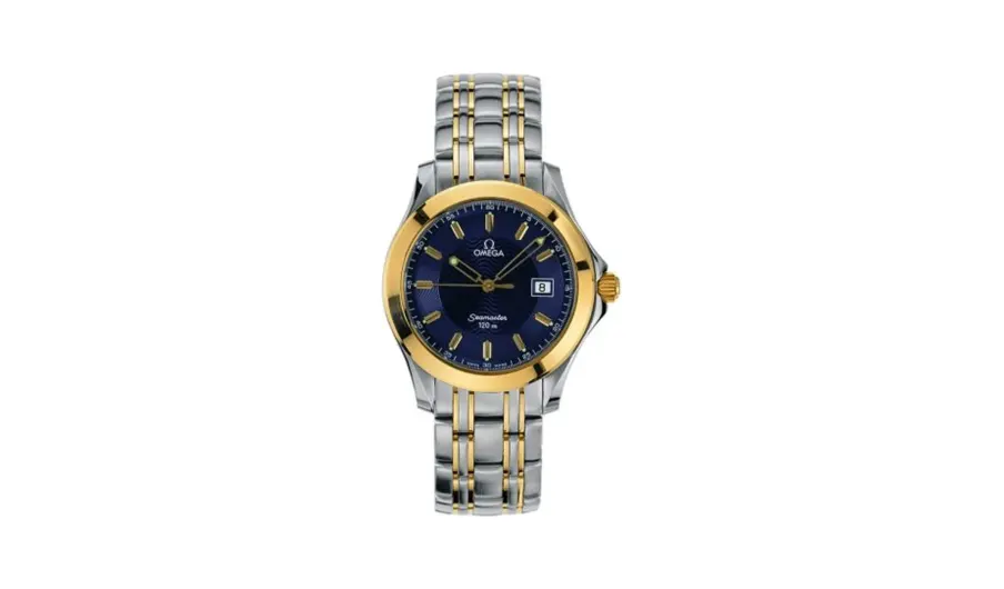 Omega Seamaster 120M Quartz 34.8 Stainless Steel - Yellow Gold / Blue / Bracelet