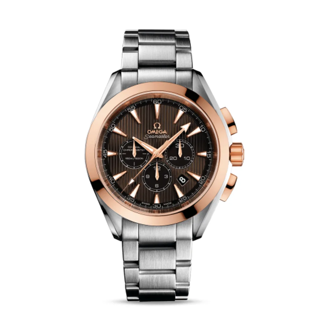 Omega Seamaster Aqua Terra 150M Co-Axial 44 Chronograph Stainless Steel / Red Gold / Grey / Bracelet