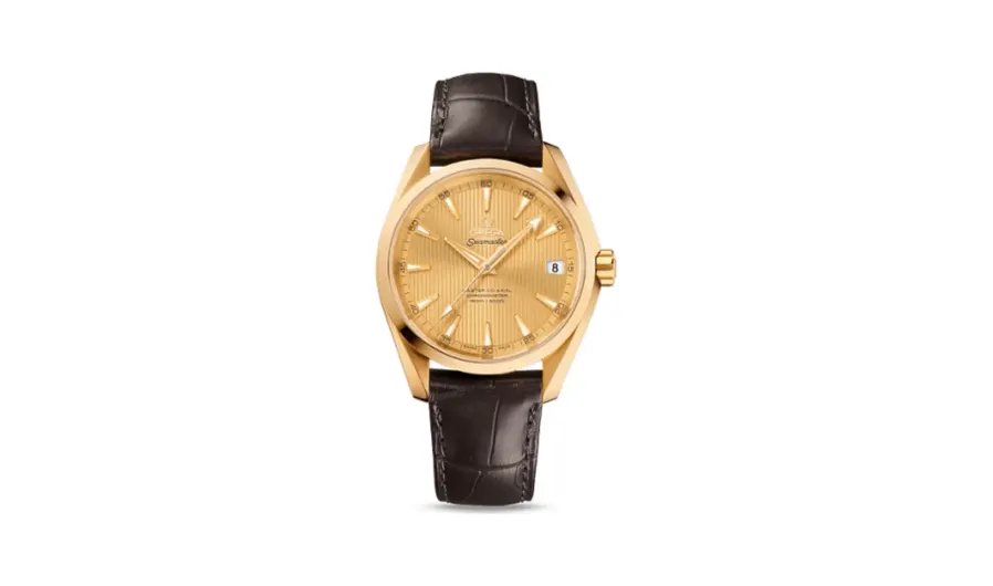 Omega Seamaster Aqua Terra 150m Master Co-Axial 38.5 Yellow Gold / Champagne