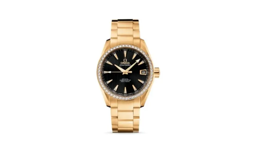 Omega Seamaster Aqua Terra 150M Co-Axial 38.5 Yellow Gold / Diamond / Black / Bracelet