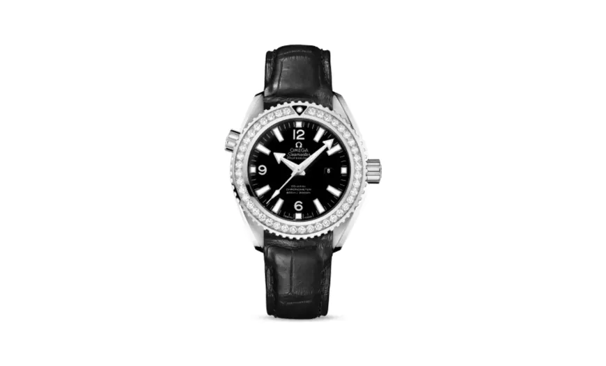 Omega Seamaster Planet Ocean 600M Co-Axial 37.5 Stainless Steel / Diamond / Black / Alligator