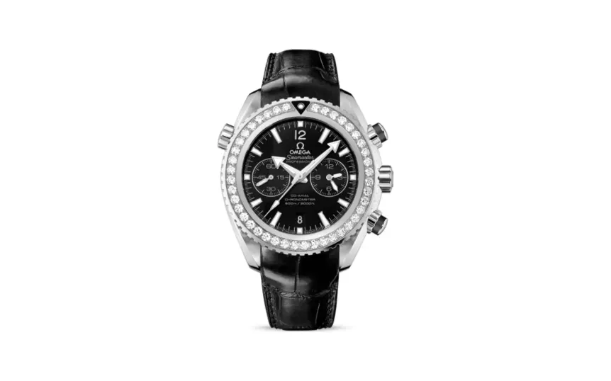 Omega Seamaster Planet Ocean 600M Co-Axial 45.5 Chronograph Stainless Steel / Diamond / Black / Alligator
