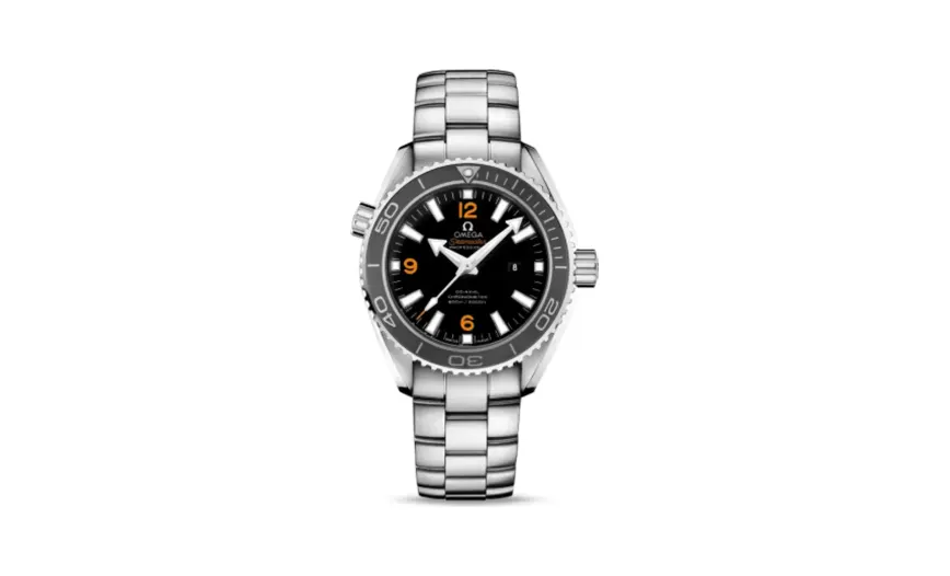 Omega Seamaster Planet Ocean 600M Co-Axial 37.5 Stainless Steel / Orange Numerals / Bracelet