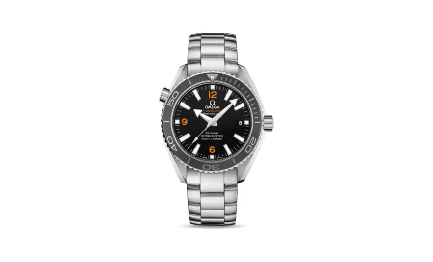 Omega Seamaster Planet Ocean 600M Co-Axial 42 Stainless Steel / Orange Numerals / Bracelet / Panama