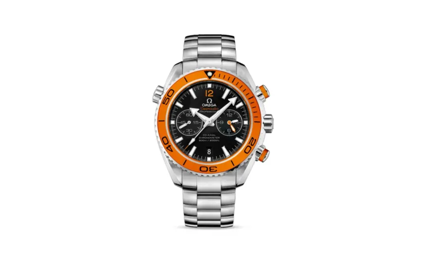 Omega Seamaster Planet Ocean 600M Co-Axial 45.5 Chronograph Stainless Steel / Orange / Bracelet