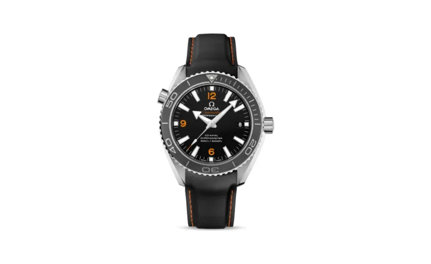Omega Seamaster Planet Ocean 600M Co-Axial 42 Stainless Steel / Orange Numerals / Rubber