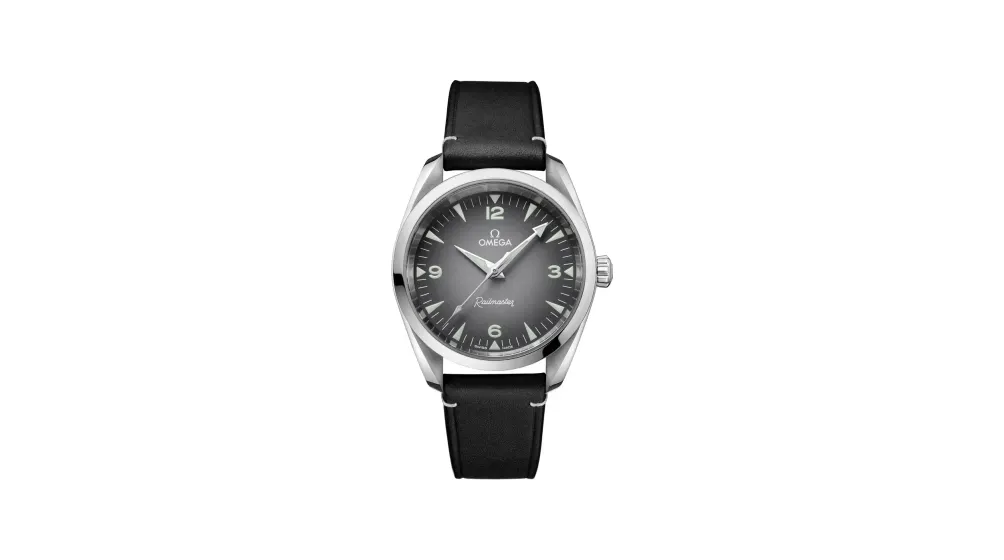 Omega Seamaster Railmaster 38 mm, steel on leather strap