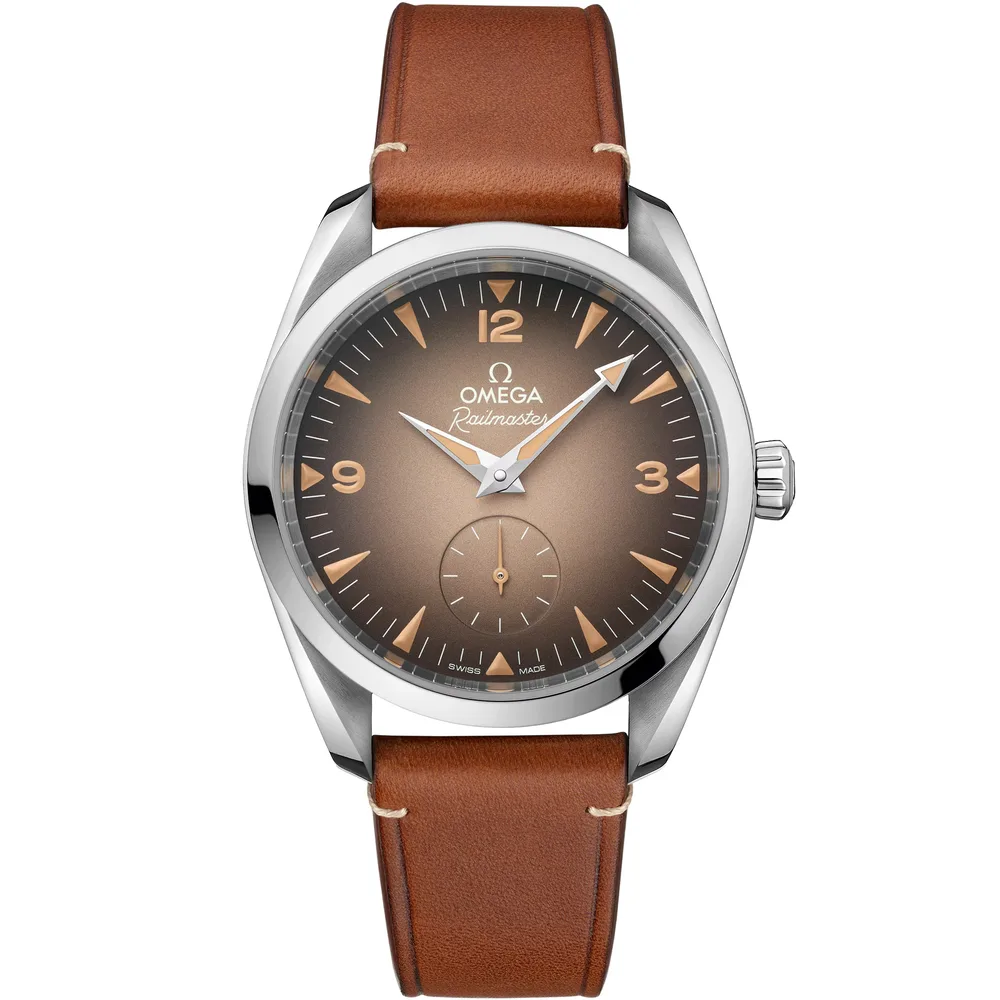 Omega Seamaster Railmaster 38 mm, steel on leather strap
