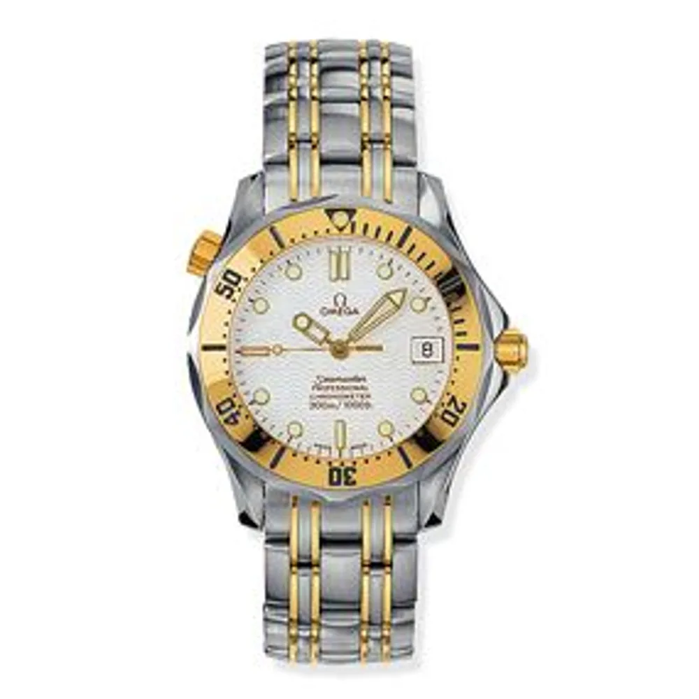 Omega Seamaster Diver 300M Automatic 36.25 Stainless Steel / Yellow Gold / White / Bracelet
