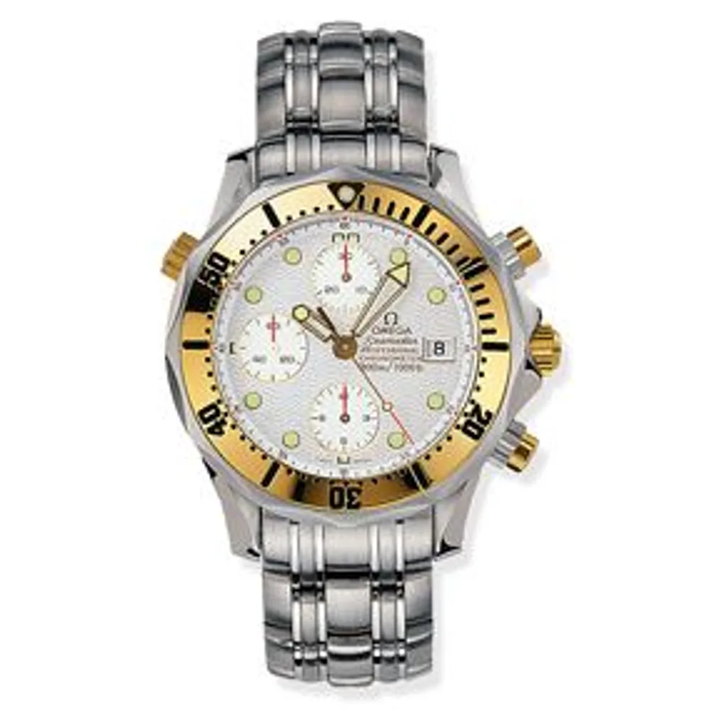 Omega Seamaster Diver 300M Automatic 41.5 Chronograph Stainless Steel / Yellow Gold / Silver / Bracelet