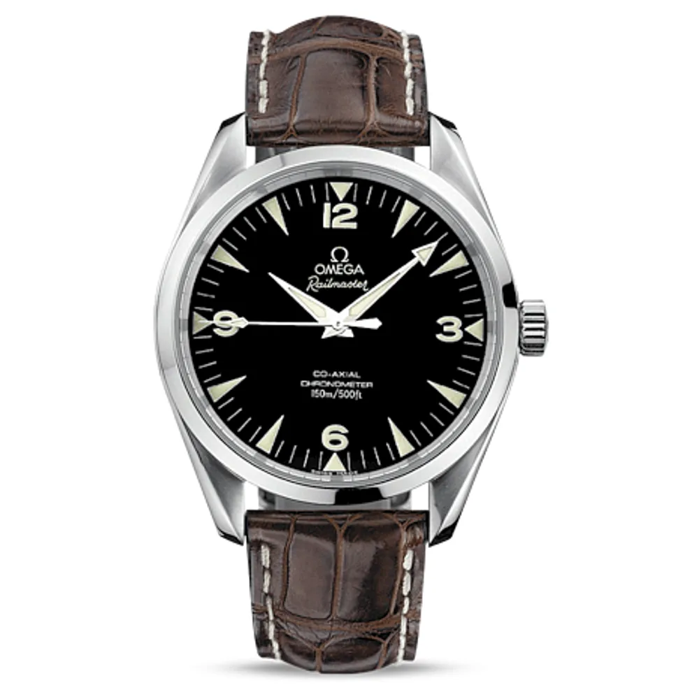 Omega Seamaster Aqua Terra 150M Co-Axial 39.2 Railmaster / Brown Alligator