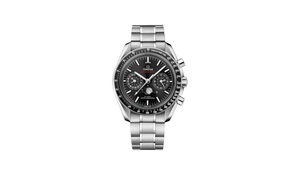 Omega Speedmaster Moonphase 44.25 mm, steel on steel