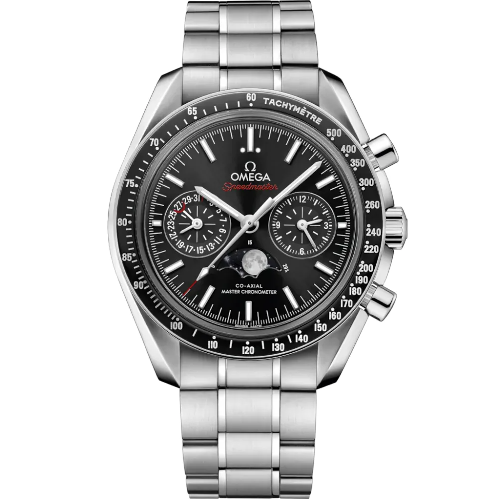 Omega Speedmaster Moonphase 44.25 mm, steel on steel