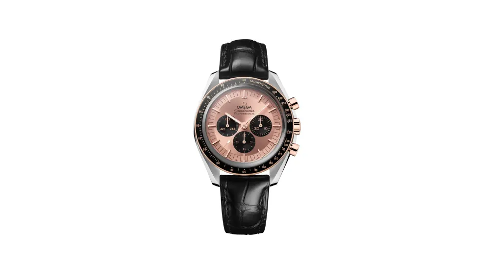 Omega Speedmaster Moonwatch Professional 42 mm, steel ‑ Sedna™ gold on alligator